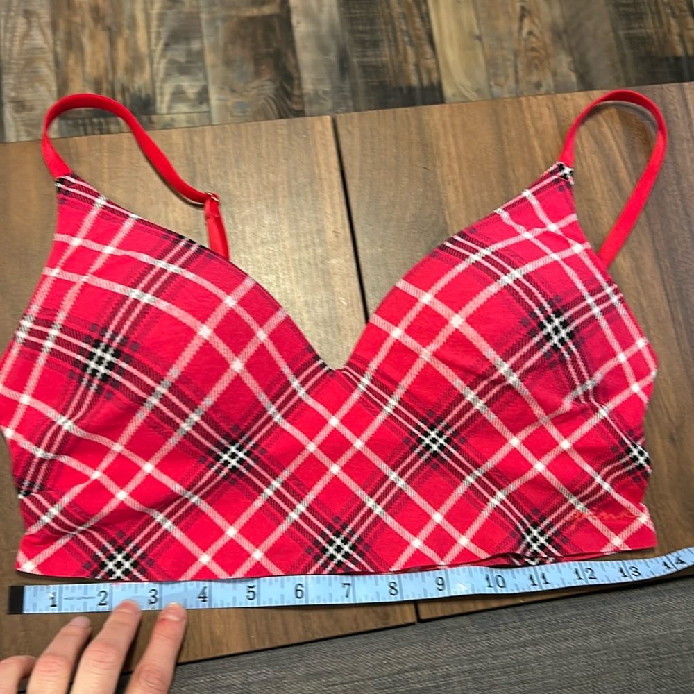Victoria’s Secret medium wireless push up plaid